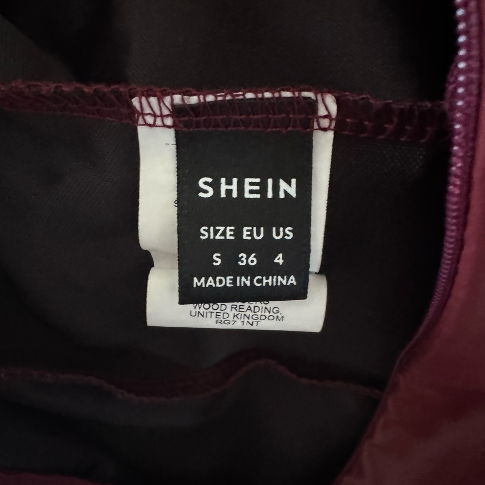 SHEIN Burgundy Blouse Top Elegant Design - Picture 6 of 6